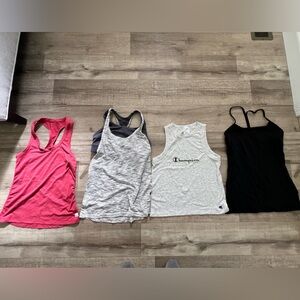 Premium 4 piece sports tank bundle, top brands, perfect for fitness & activewear
